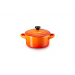 Mini Stoofpan in Aardewerk 10cm 0,25l Oranjerood 