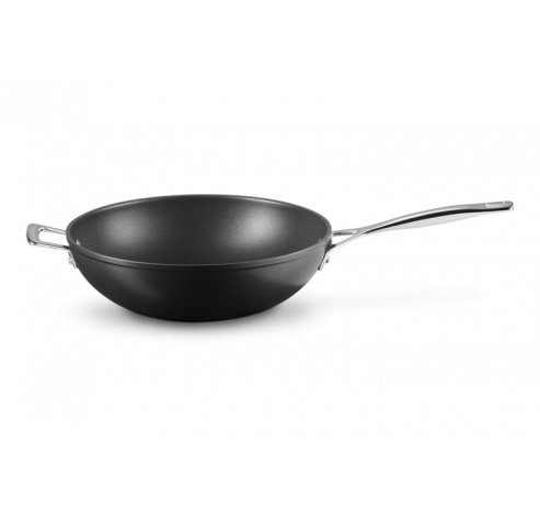 Poêle Wok Anti-Adhérente Les Forgées avec Poignée d'Assistance 30cm 4,7l  Le Creuset