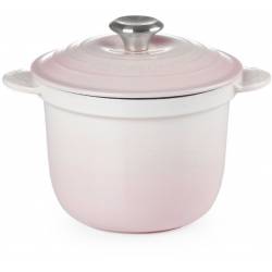 Le Creuset Cocotte Every en fonte émaillée avec couvercle intérieur en céramique 18cm 2L Coquillage Rose 