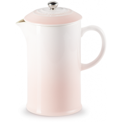 Koffiepot met Pers in Aardewerk 1l Shell Pink  Le Creuset