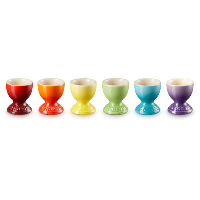 Eierdopjes Rainbow Set van 6 in Aardewerk 6cm 0,04l  Le Creuset