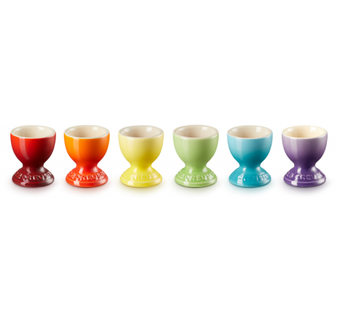 Set de 6 coquetiers Arc-en-ciel en céramique 6cm 0,04l  Le Creuset