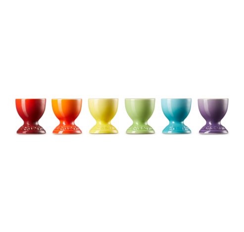 Set de 6 coquetiers Arc-en-ciel en céramique 6cm 0,04l  Le Creuset