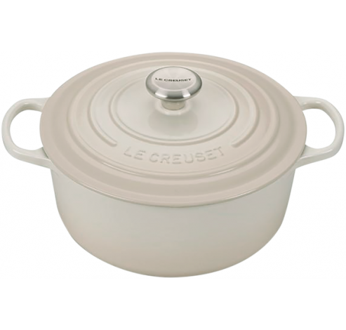 Gietijzeren Ronde cocotte 26cm 5,3L Meringue  Le Creuset