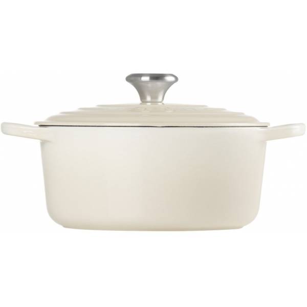 Gietijzeren Ronde cocotte 24cm 4,2L Meringue 