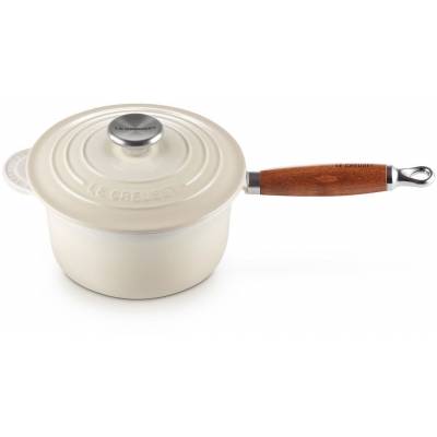 Steelpan in Geëmailleerd Gietijzer met Houten Handvat 18cm 1,8l Meringue 