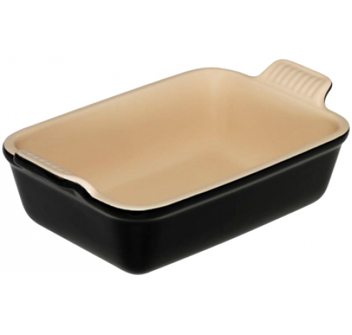 Plat rectangulaire Héritage en céramique 26cm 2,4l Noir Ebène  Le Creuset