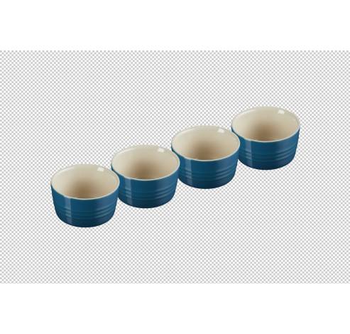 Set van 4 Mini-Ramekins Deap Teal  Le Creuset