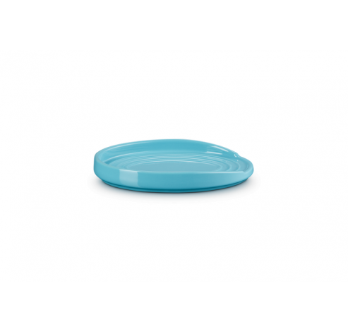 Porte Cuillère Ovale en Poterie Bleu Caraïbe  Le Creuset