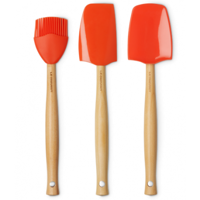 Lot de 3 Spatules Premium Orange Rouge 