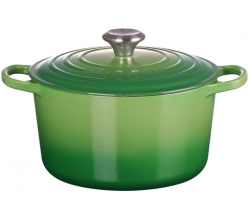 Stoofpan Rond Hoog in Geëmailleerd Gietijzer 24cm 5L Bamboo Green Le Creuset