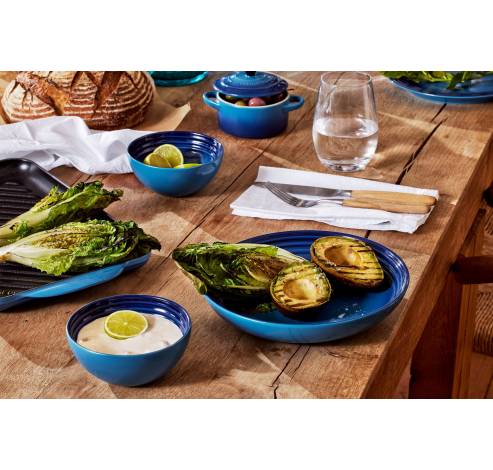 Assiette à déjeuner en Faïence d'Azur 22cm  Le Creuset