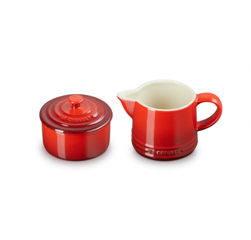 Melk- en Suikerset Kersenrood  Le Creuset