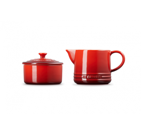 Melk- en Suikerset Kersenrood  Le Creuset