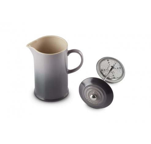 Koffiepot met Pers in Aardewerk 22cm 0,8l Flint  Le Creuset