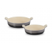 Ovenschaal Rond Set van 2 in Aardewerk 20cm/24cm Flint 