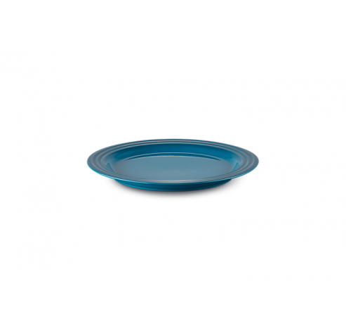 Assiette petit déjeuner en Faïence 22cm Deep Teal  Le Creuset