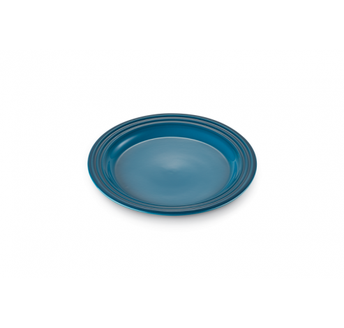 Assiette petit déjeuner en Faïence 22cm Deep Teal  Le Creuset