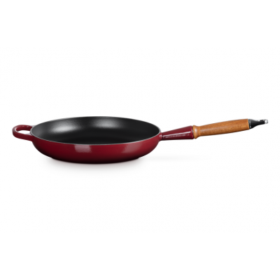 Koekenpan Signature in Geëmailleerd Gietijzer met Houten Handvat Rhône 28cm 2,6l  Le Creuset