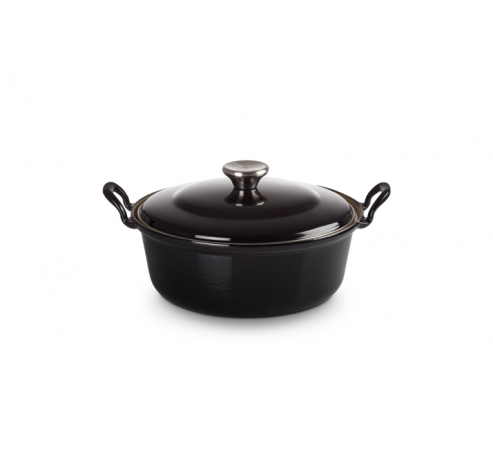 Faitout in Geëmailleerd Gietijzer 24cm 3l Ebben Zwart   Le Creuset