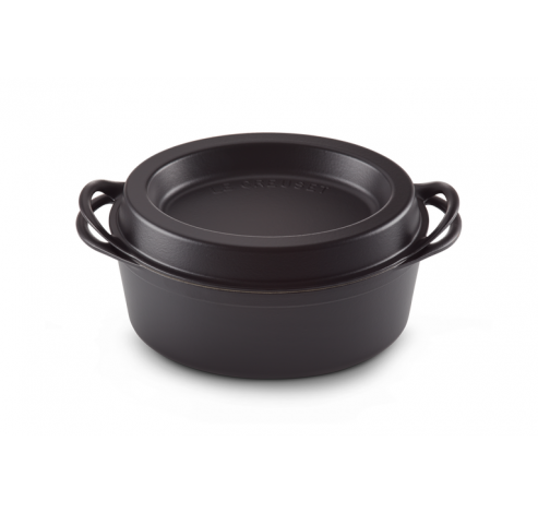 Doufeu® Ovaal in Geëmailleerd Gietijzer 32cm 7,2l Mat Zwart  Le Creuset