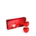 For You 2 Hartvormige keramische schalen, rood, 13,5 cm 