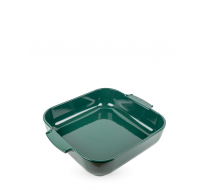 Appolia Plat four céramique carré vert forêt 36 cm - 14.25in 