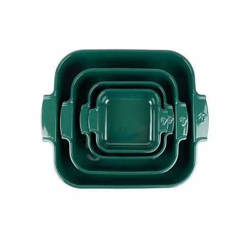 Appolia Plat four céramique carré vert forêt 36 cm - 14.25in  Peugeot