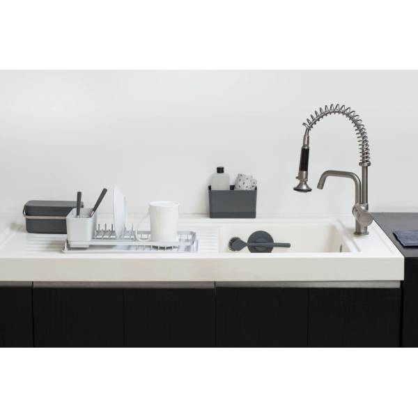 SinkSide Afwasborstel met zuignaphouder Dark Grey 