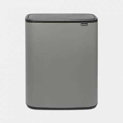 Bo Touch Bin, 2 x 30L - Mineral Concrete Grey 