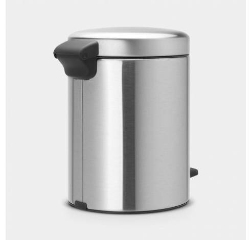 newIcon poubelle à pédale 5 litres avec seau intérieur synthétique Matt Steel  Brabantia