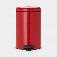 newIcon poubelle à pédale 20 litres avec seau intérieur synthétique Passion Red 