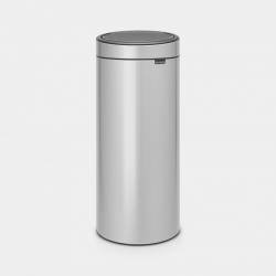 Brabantia Touch Bin afvalemmer 30 liter met kunststof binnenemmer Metallic Grey