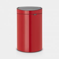 Brabantia Touch Bin poubelle 40 litres avec seau intérieur synthétique Passion Red 