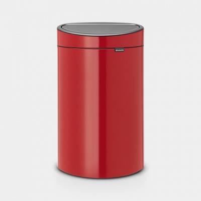 Touch Bin poubelle 40 litres avec seau intérieur synthétique Passion Red 