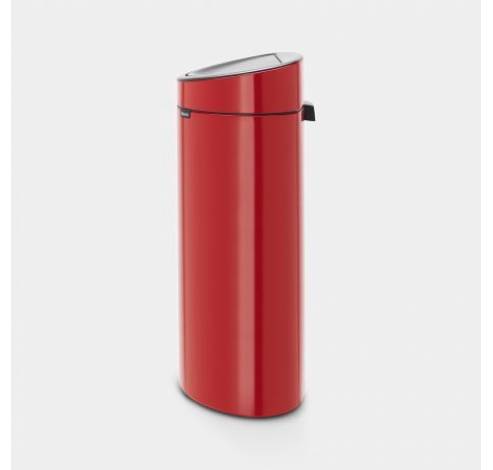 Touch Bin poubelle 40 litres avec seau intérieur synthétique Passion Red  Brabantia