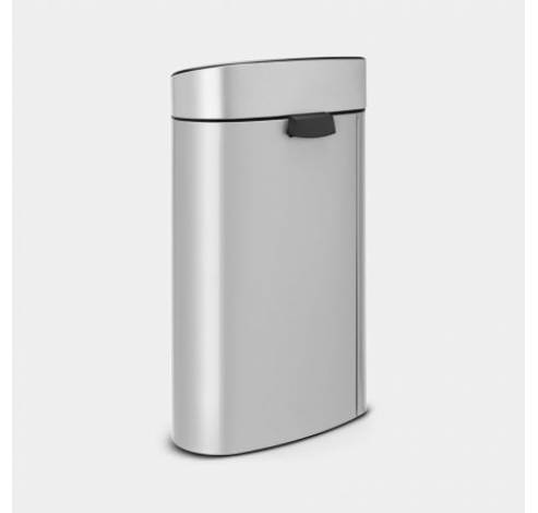Touch Bin poubelle 40 litres avec seau intérieur synthétique Metallic Grey  Brabantia