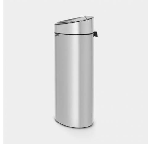 Touch Bin poubelle 40 litres avec seau intérieur synthétique Metallic Grey  Brabantia