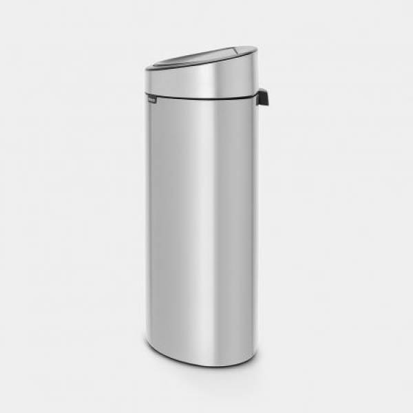 Brabantia Touch Bin afvalemmer 40 liter met kunststof binnenemmer Metallic Grey