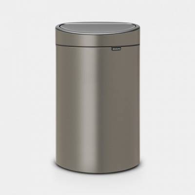 Touch Bin poubelle 40 litres avec seau intérieur synthétique Platinum 