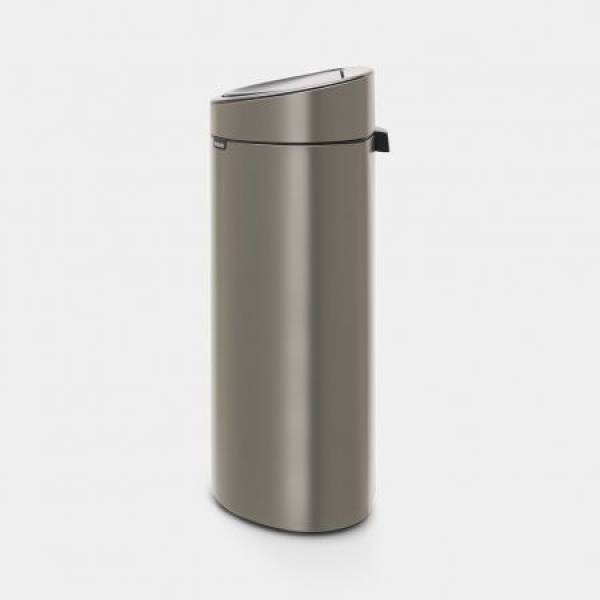 Brabantia Touch Bin afvalemmer 40 liter met kunststof binnenemmer Platinum