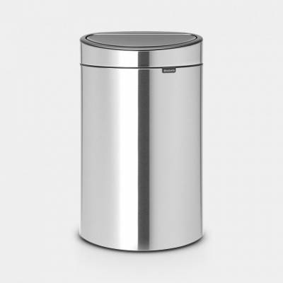 Touch Bin poubelle 40 litres avec seau intérieur synthétique Matt Steel Fingerprint Proof 