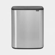 Bo Touch Bin poubelle 60 litres avec seau intérieur synthétique Matt Steel Fingerprint Proof 