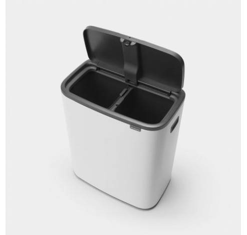 Bo Touch Bin poubelle 2 x 30 litres avec 2 seaux intérieurs synthétiques White  Brabantia