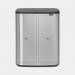 Brabantia Bo Touch Bin afvalemmer 2 x 30 liter met 2 kunststof binnenemmers Matt Steel Fingerprint Proof