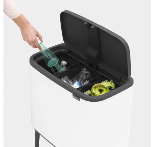 Bo Touch Bin afvalemmer 3 x 11 liter met 3 kunststof binnenemmers White  Brabantia