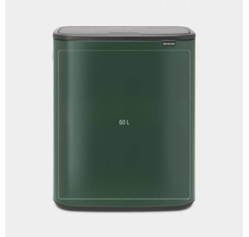 Bo Touch Bin poubelle 60 litres avec seau intérieur synthétique Pine Green  Brabantia