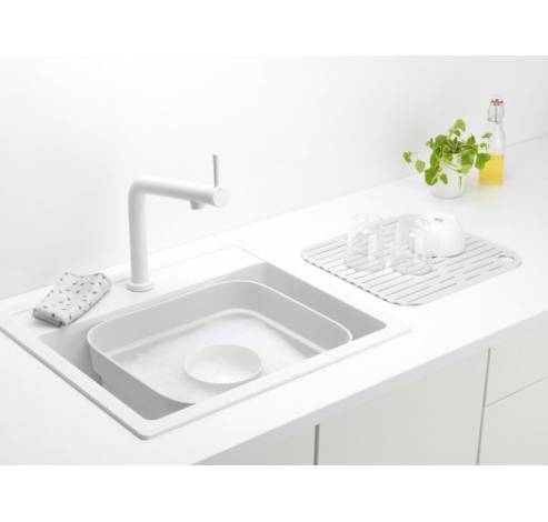 Sink Side afwasbak met afdruipschaal Light Grey  Brabantia