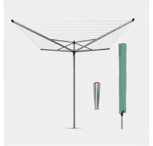 Topspinner séchoir parapluie avec ancre de terre en métal et housse de protection - Metallic Grey  Brabantia