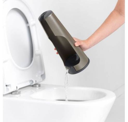 ReNew toiletaccessoires, set van 3 - toiletborstel met houder, toiletrolhouder en reserverolhouder Platinum  Brabantia